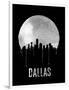 Dallas Skyline Black-null-Framed Art Print