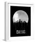 Dallas Skyline Black-null-Framed Art Print