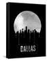 Dallas Skyline Black-null-Framed Stretched Canvas