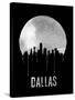 Dallas Skyline Black-null-Stretched Canvas