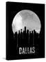 Dallas Skyline Black-null-Stretched Canvas