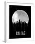 Dallas Skyline Black-null-Framed Art Print