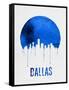 Dallas Skyline Blue-null-Framed Stretched Canvas