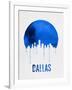 Dallas Skyline Blue-null-Framed Art Print