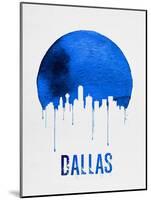 Dallas Skyline Blue-null-Mounted Art Print