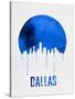 Dallas Skyline Blue-null-Stretched Canvas