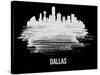 Dallas Skyline Brush Stroke - White-NaxArt-Stretched Canvas