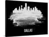 Dallas Skyline Brush Stroke - White-NaxArt-Stretched Canvas