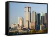 Dallas Skyline, Dallas, Texas, USA-Walter Bibikow-Framed Stretched Canvas