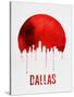 Dallas Skyline Red-null-Stretched Canvas