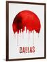 Dallas Skyline Red-null-Framed Art Print