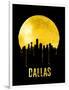 Dallas Skyline Yellow-null-Framed Art Print