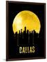 Dallas Skyline Yellow-null-Framed Art Print