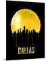 Dallas Skyline Yellow-null-Mounted Art Print