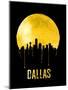 Dallas Skyline Yellow-null-Mounted Art Print