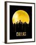 Dallas Skyline Yellow-null-Framed Art Print