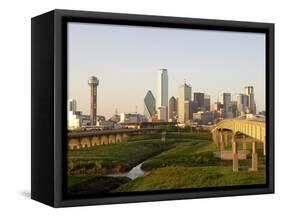 Dallas Skyline-Dana Hoff-Framed Stretched Canvas