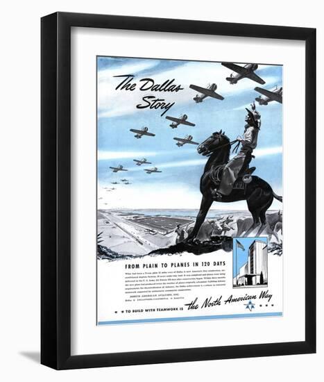 Dallas Story North American Ad-null-Framed Art Print