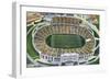 Dallas, Texas - Aerial View of the Cotton Bowl Stadium, c.1941-Lantern Press-Framed Art Print