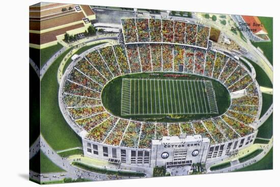 Dallas, Texas - Aerial View of the Cotton Bowl Stadium, c.1941-Lantern Press-Stretched Canvas