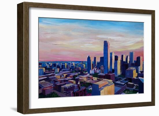 Dallas Texas Impressive Skyline at Dusk-Markus Bleichner-Framed Art Print