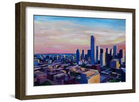 Dallas Texas Impressive Skyline at Dusk-Markus Bleichner-Framed Art Print