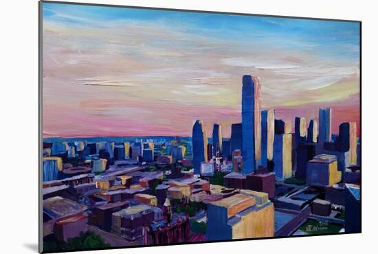 Dallas Texas Impressive Skyline at Dusk-Markus Bleichner-Mounted Art Print