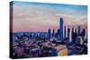 Dallas Texas Impressive Skyline at Dusk-Markus Bleichner-Stretched Canvas