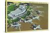 Dallas, Texas - Landed Planes on Love Field View-Lantern Press-Stretched Canvas