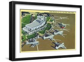 Dallas, Texas - Landed Planes on Love Field View-Lantern Press-Framed Art Print