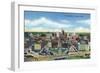 Dallas, Texas - Panoramic Aerial View of the City and the Triple Underpass, c.1941-Lantern Press-Framed Art Print