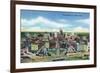 Dallas, Texas - Panoramic Aerial View of the City and the Triple Underpass, c.1941-Lantern Press-Framed Premium Giclee Print