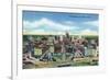 Dallas, Texas - Panoramic Aerial View of the City and the Triple Underpass, c.1941-Lantern Press-Framed Art Print