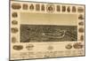 Dallas, Texas - Panoramic Map-null-Mounted Poster