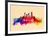 Dallas, Texas - Skyline Abstract-Lantern Press-Framed Premium Giclee Print