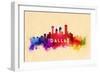 Dallas, Texas - Skyline Abstract-Lantern Press-Framed Art Print