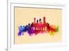 Dallas, Texas - Skyline Abstract-Lantern Press-Framed Art Print