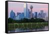 Dallas, Texas - Skyline at Sunrise-Lantern Press-Framed Stretched Canvas