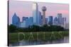 Dallas, Texas - Skyline at Sunrise-Lantern Press-Stretched Canvas