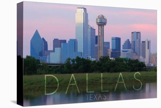 Dallas, Texas - Skyline at Sunrise-Lantern Press-Stretched Canvas