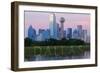 Dallas, Texas - Skyline at Sunrise-Lantern Press-Framed Art Print