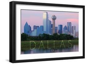 Dallas, Texas - Skyline at Sunrise-Lantern Press-Framed Art Print