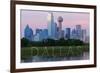 Dallas, Texas - Skyline at Sunrise-Lantern Press-Framed Premium Giclee Print