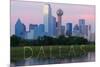 Dallas, Texas - Skyline at Sunrise-Lantern Press-Mounted Premium Giclee Print