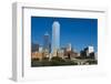 Dallas Texas Skyline at Sunset of Modern Skyscrapers and Expressway-Bill Bachmann-Framed Photographic Print