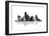 Dallas Texas Skyline BG 1-Marlene Watson-Framed Giclee Print