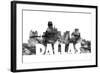 Dallas Texas Skyline BG 2-Marlene Watson-Framed Giclee Print