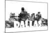 Dallas Texas Skyline BG 2-Marlene Watson-Mounted Giclee Print