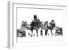 Dallas Texas Skyline BG 2-Marlene Watson-Framed Giclee Print