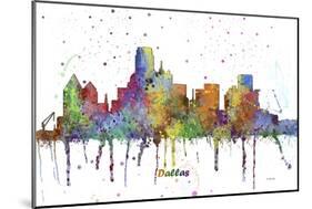 Dallas Texas Skyline MCLR 1-Marlene Watson-Mounted Giclee Print